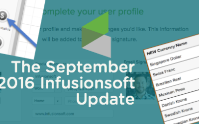 Infusionsoft September 2016 Update