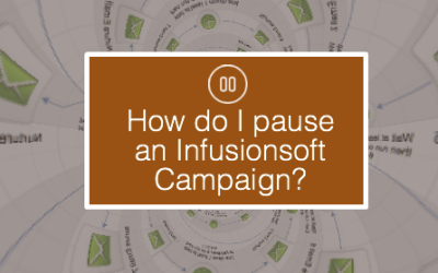 How do I pause an Infusionsoft Campaign?