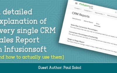 How to actually use the CRM Sales Reports in Infusionsoft