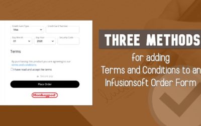 3 Methods for adding Terms and Conditions to an Infusionsoft Order Form